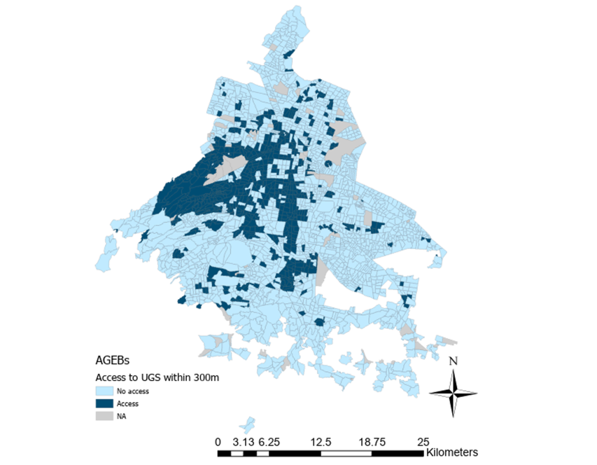 Acesso a áreas verdes na cidade do México